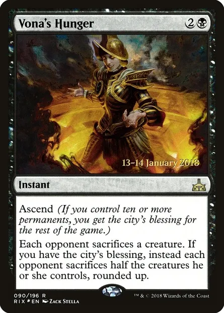 Vona's Hunger, Magic card PRIX 90s — Rivals of Ixalan Promos set
