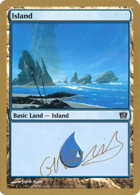 Island, Magic card WC04 gn336 — World Championship Decks 2004 set