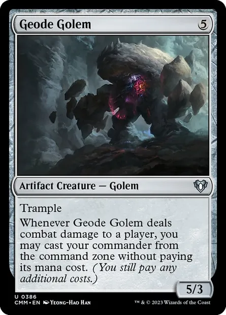 Geode Golem, Magic card CMM 386 — Commander Masters set