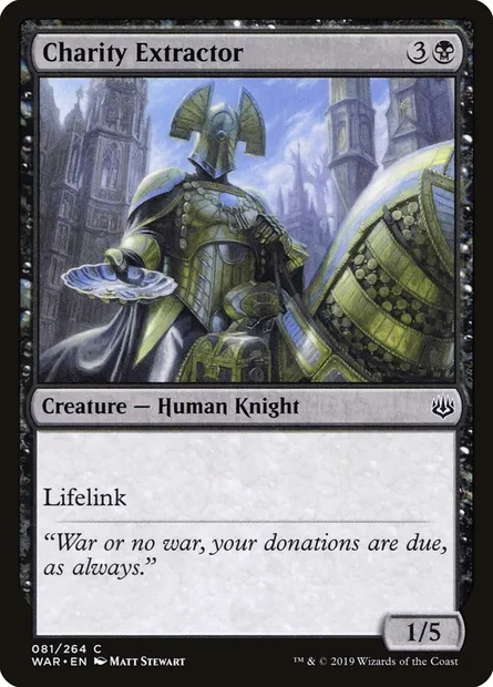 Charity Extractor, Magic card WAR 81 — War of the Spark set