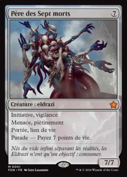 Père des Sept morts, carte Magic FDN 1 — extension Foundations