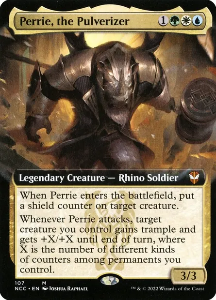 Perrie, the Pulverizer, Magic card NCC 107 — New Capenna Commander set