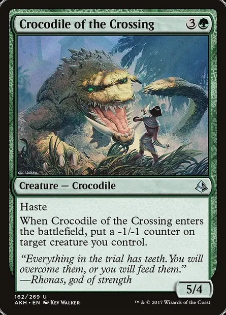 Crocodile of the Crossing, Magic card AKH 162 — Amonkhet set