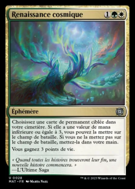 Renaissance cosmique, carte Magic MAT 28 — extension L'invasion des machines : le jour d'après