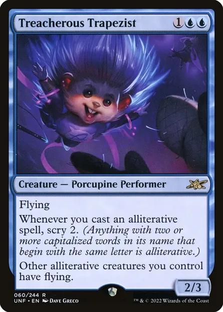 Treacherous Trapezist, Magic card UNF 60 — Unfinity set