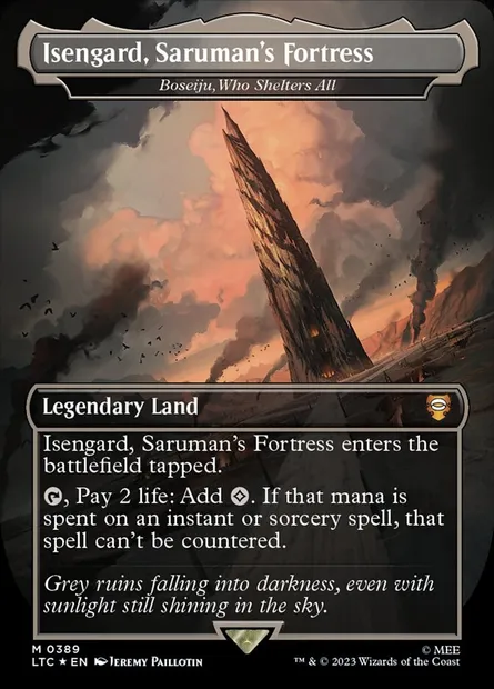 Boseiju, celui qui abrite Tout, carte Magic LTC 389 — extension Tales of Middle-earth Commander