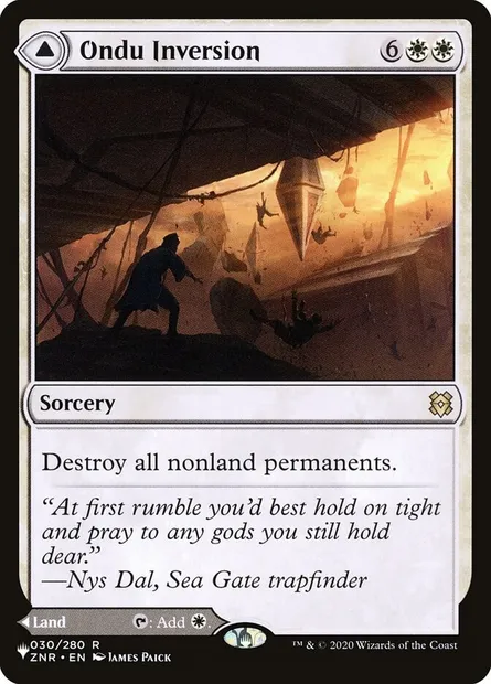Ondu Inversion // Ondu Skyruins, Magic card PLST ZNR-30 — The List set
