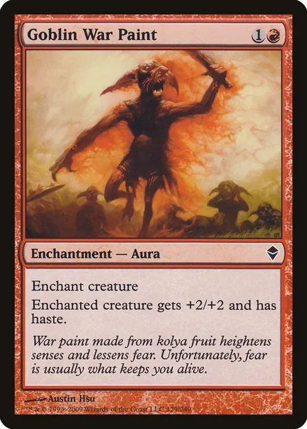 Goblin War Paint, Magic card ZEN 129 — Zendikar set