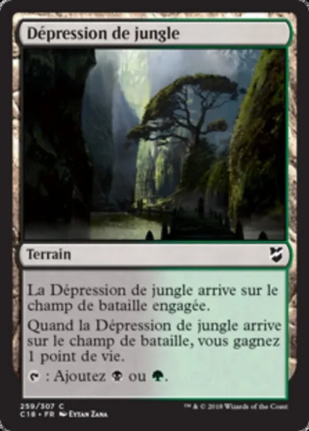 Dépression de jungle, carte Magic C18 259 — extension Commander 2018