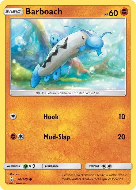Barboach, Pokémon card GRI 70 — Guardians Rising set