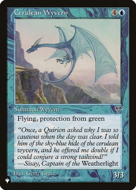 Cerulean Wyvern, Magic card PLST MIR-57 — The List set