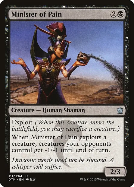 Minister of Pain, Magic card DTK 111 — Dragons of Tarkir set