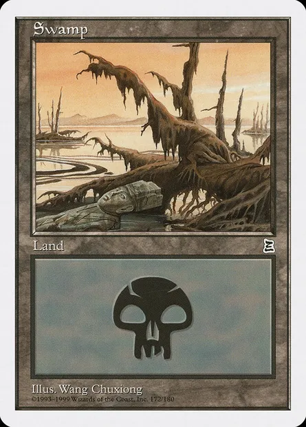 Swamp, Magic card PTK 172 — Portal Three Kingdoms set