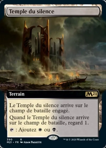 Temple du silence, carte Magic M21 390 — extension Core Set 2021
