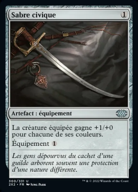 Sabre civique, carte Magic 2X2 300 — extension Double Masters 2022