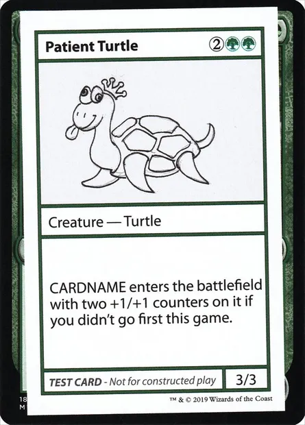 Patient Turtle, Magic card CMB2 82 — Mystery Booster Playtest Cards 2021 set