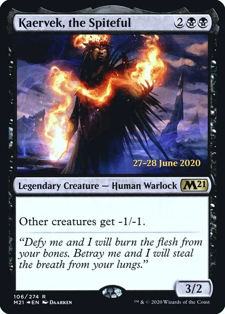 Kaervek, the Spiteful, Magic card PM21 106s — Core Set 2021 Promos set
