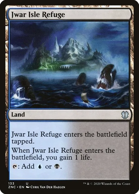 Jwar Isle Refuge, Magic card ZNC 133 — Zendikar Rising Commander set