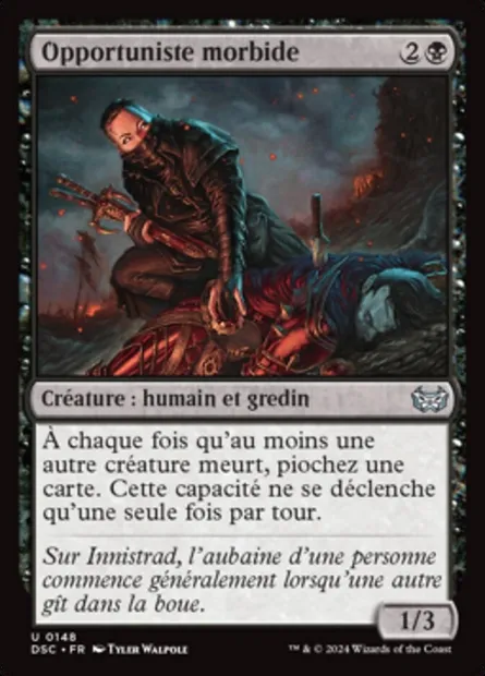 Opportuniste morbide, carte Magic DSC 148 — extension Duskmourn: House of Horror Commander