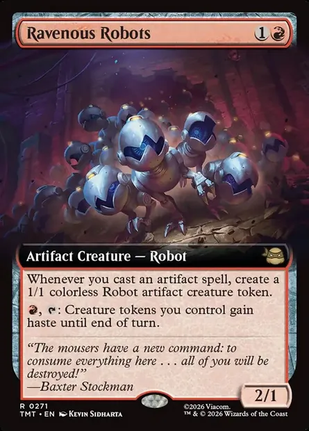 Robots voraces, carte Magic TMT 271 — extension Teenage Mutant Ninja Turtles