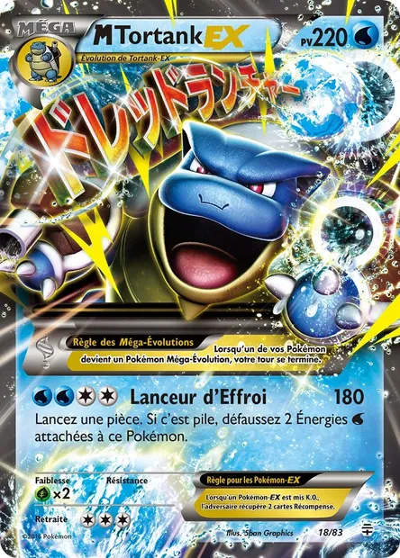 M-Tortank-EX, carte Pokémon GEN 18 — extension Générations
