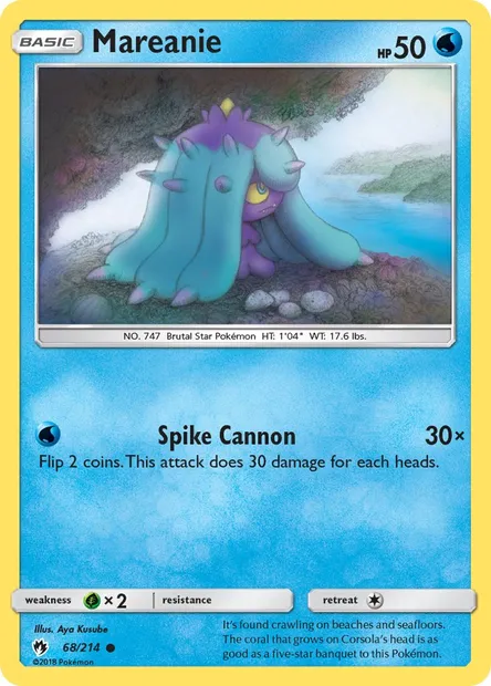Mareanie, Pokémon card LOT 68 — Lost Thunder set