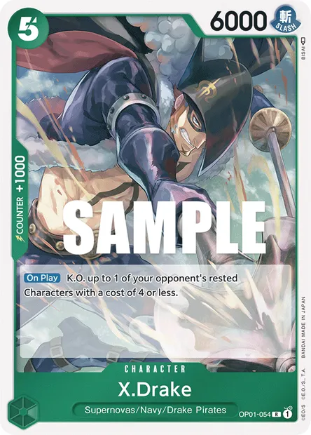 X-Drake, carte One Piece OP01-054 — extension ROMANCE DAWN
