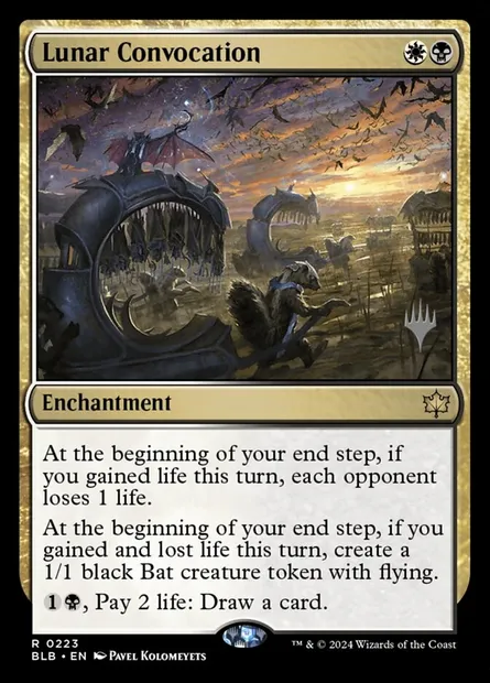 Lunar Convocation, Magic card PBLB 223p — Bloomburrow Promos set