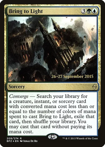 Bring to Light, Magic card PBFZ 209s — Battle for Zendikar Promos set