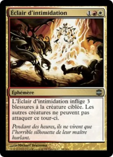 Éclair d'intimidation, carte Magic ARB 99 — extension La Renaissance d'Alara