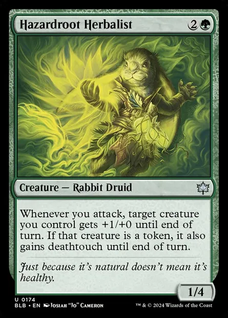 Hazardroot Herbalist, Magic card BLB 174 — Bloomburrow set