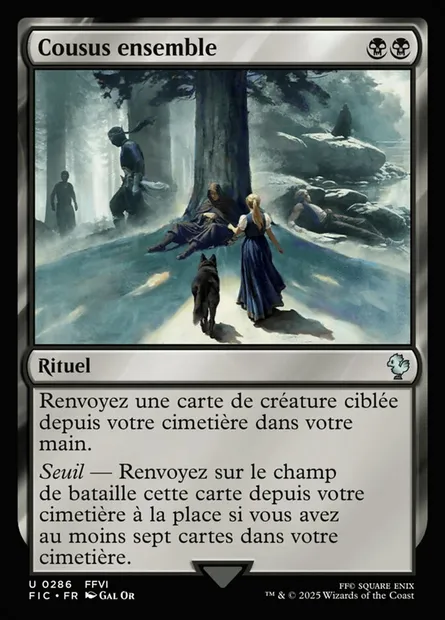 Cousus ensemble, carte Magic FIC 286 — extension Final Fantasy Commander