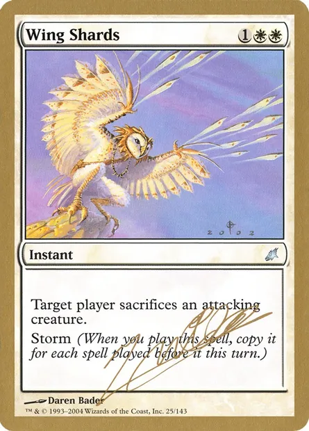 Échardes d'ailes, carte Magic WC04 jn25 — extension World Championship Decks 2004