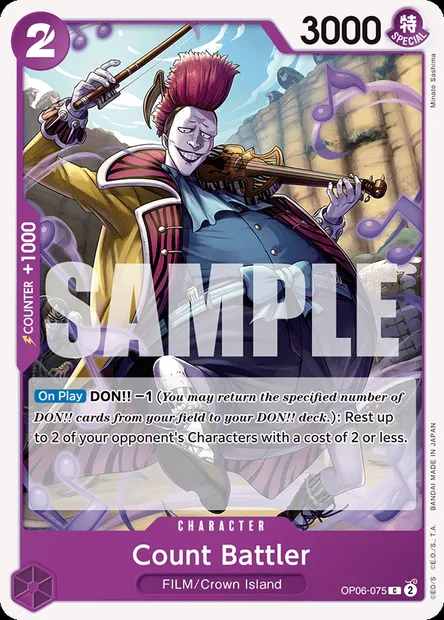 Count Battler, One Piece card OP06-075 — WINGS OF THE CAPTAIN set