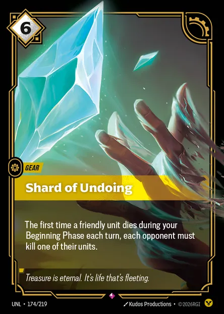 Shard of Undoing, carte Riftbound UNL 174 — extension Unleashed