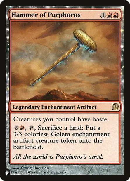 Marteau de Purphoros, carte Magic PLST THS-124 — extension The List