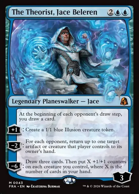 Le Théoricien, Jace Beleren, carte Magic PFRA 43p — extension Reality Fracture Promos