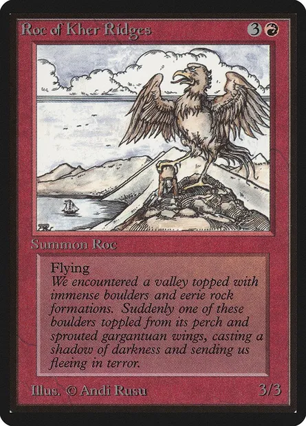 Roc of Kher Ridges, Magic card LEB 171 — Limited Edition Beta set
