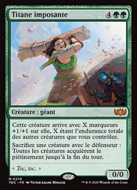 Titane imposante, carte Magic TDC 276 — extension Tarkir: Dragonstorm Commander