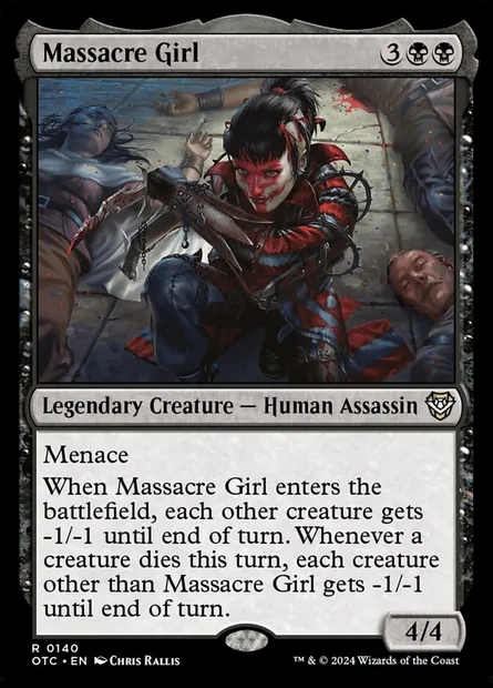 Massacre Girl, Magic card OTC 140 — Outlaws of Thunder Junction Commander set