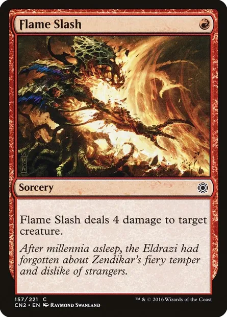 Flame Slash, Magic card CN2 157 — Conspiracy: Take the Crown set