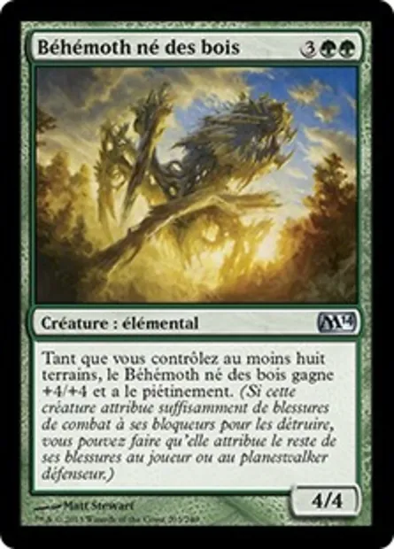Béhémoth né des bois, carte Magic M14 203 — extension Magic 2014