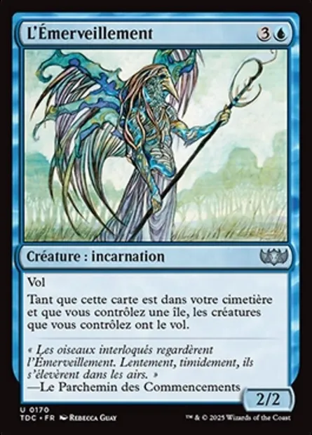 L'Émerveillement, carte Magic TDC 170 — extension Tarkir: Dragonstorm Commander