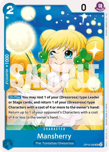 Mansherry, One Piece card OP10-056 — ROYAL BLOOD set