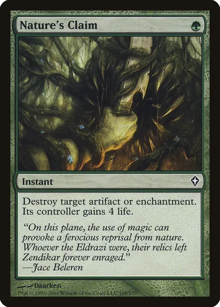 Nature's Claim, Magic card WWK 108 — Worldwake set