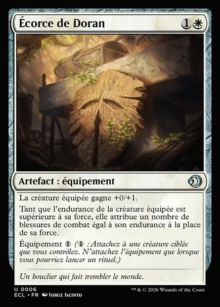 Écorce de Doran, carte Magic ECL 6 — extension Lorwyn Eclipsed