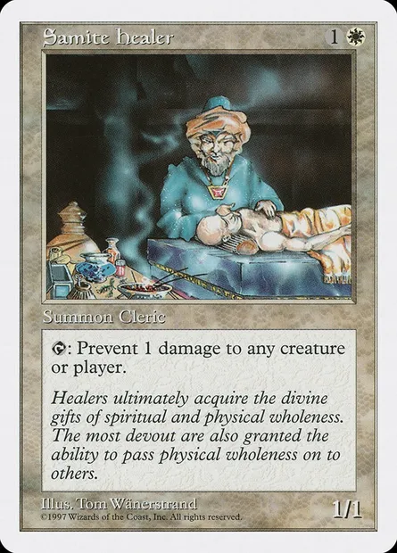 Samite Healer, Magic card 5ED 58 — Fifth Edition set