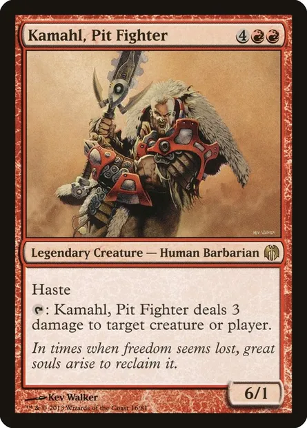 Kamahl, Pit Fighter, Magic card DDL 16 — Duel Decks: Heroes vs. Monsters set