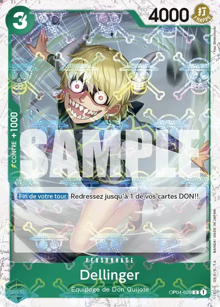 Dellinger, carte One Piece OP04-029 — extension KINGDOMS OF INTRIGUE