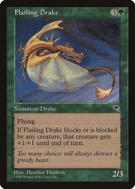 Drakôn flagellant, carte Magic TMP 227 — extension Tempête